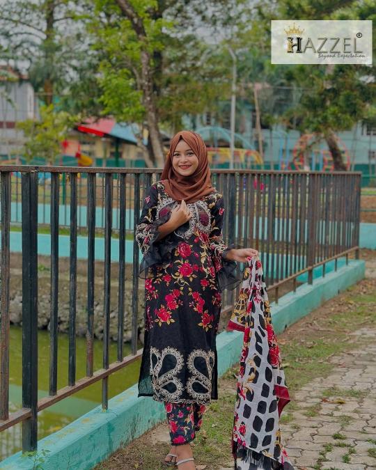 Hazzel M Print Basics 0315 catalog pakistani suits embroidery