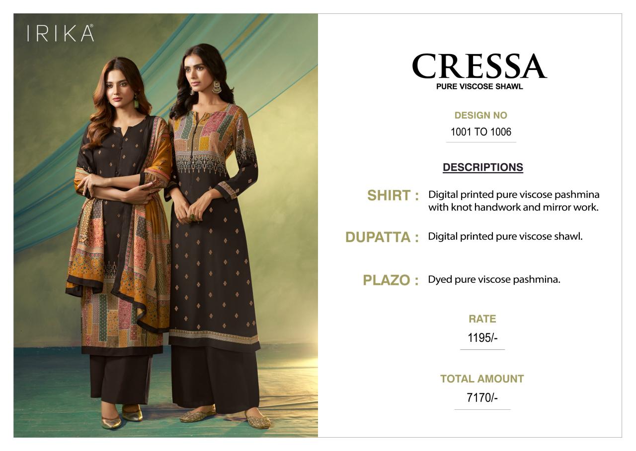 Irika Cressa catalog indian wholesale salwar kameez