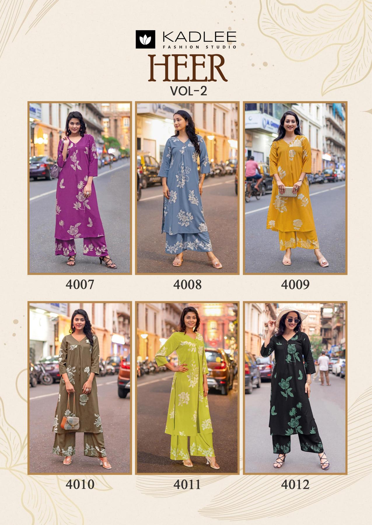 Kadlee Heer vol 2 catalog modest co ord set