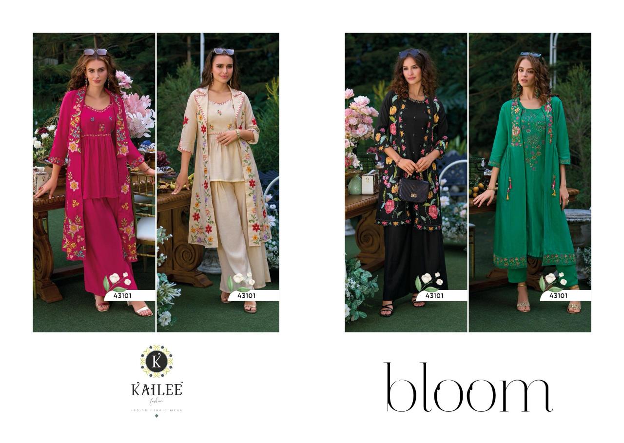 Kailee Fashion Bloom catalog viscose indo western