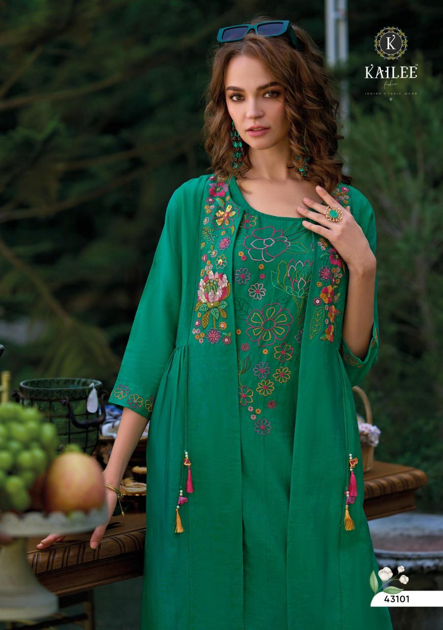 Kailee Fashion Bloom catalog viscose indo western