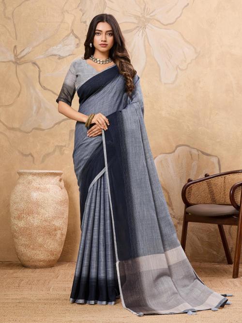 KARAGIRI VOL 2 by astita fancy designer linen Cotton fabric saree wholesale with latkan 