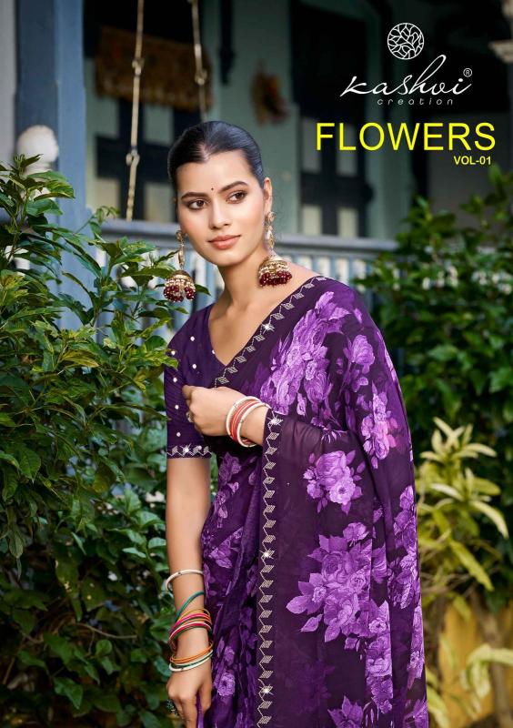 Kashvi Flowers Vol 1 Catalog online wholesale saree dealers