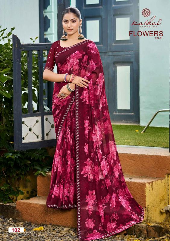Kashvi Flowers Vol 1 Catalog online wholesale saree dealers