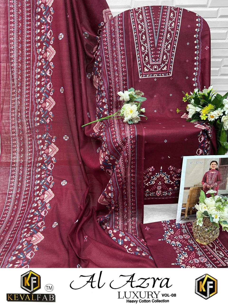 Keval Al Azara Vol 8 catalog pakistani lawn suits wholesale