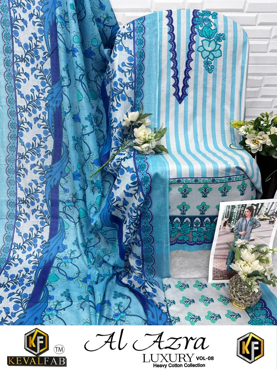 Keval Al Azara Vol 8 catalog pakistani lawn suits wholesale