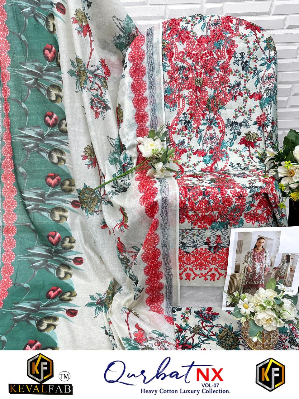 Keval Qurbat Nx Vol 8 catalog pakistani lawn suits in kolkata