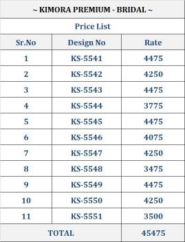 Kimora Bridal catalog anmol sarees surat