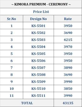 Kimora Ceremony catalog saree market surat