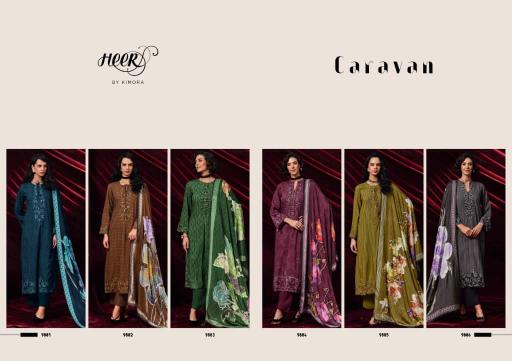 Kimora Heer Caravan catalog unstitched salwar kameez wholesalers kolkata