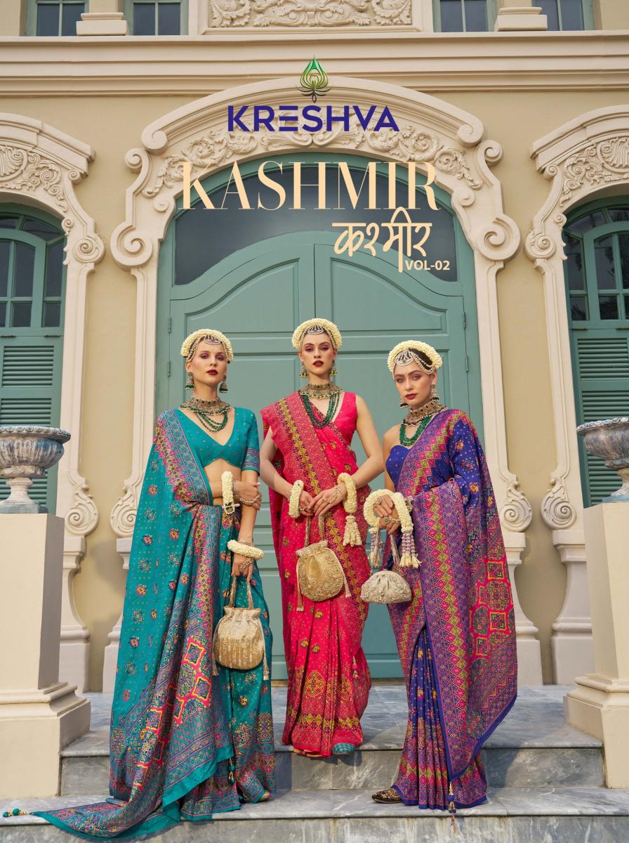 Kreshva Kashmir Vol 2 catalog banarasi saree manufacturers in surat