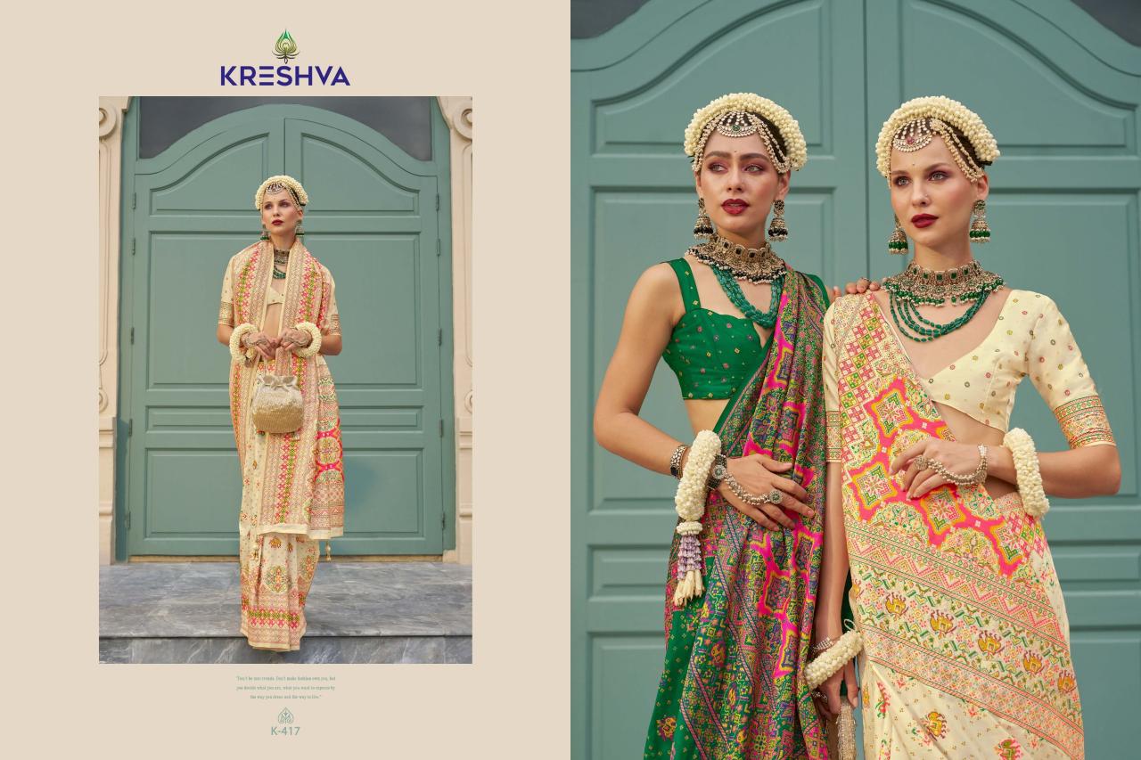 Kreshva Kashmir Vol 2 catalog banarasi saree manufacturers in surat