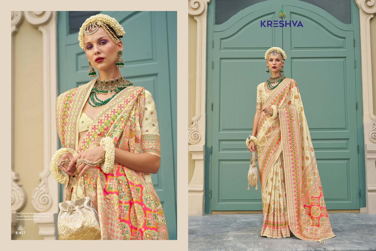 Kreshva Kashmir Vol 2 catalog banarasi saree manufacturers in surat