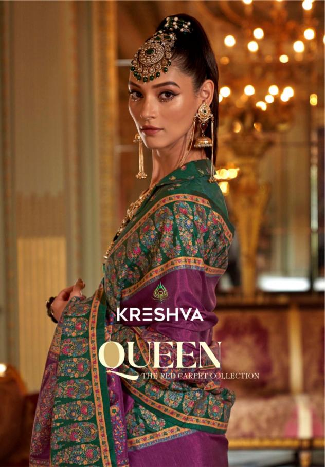 Kreshva Queen catalog best silk saree brands in india