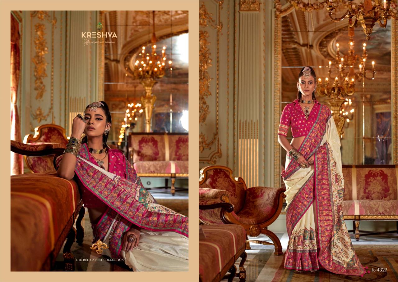 Kreshva Queen catalog best silk saree brands in india