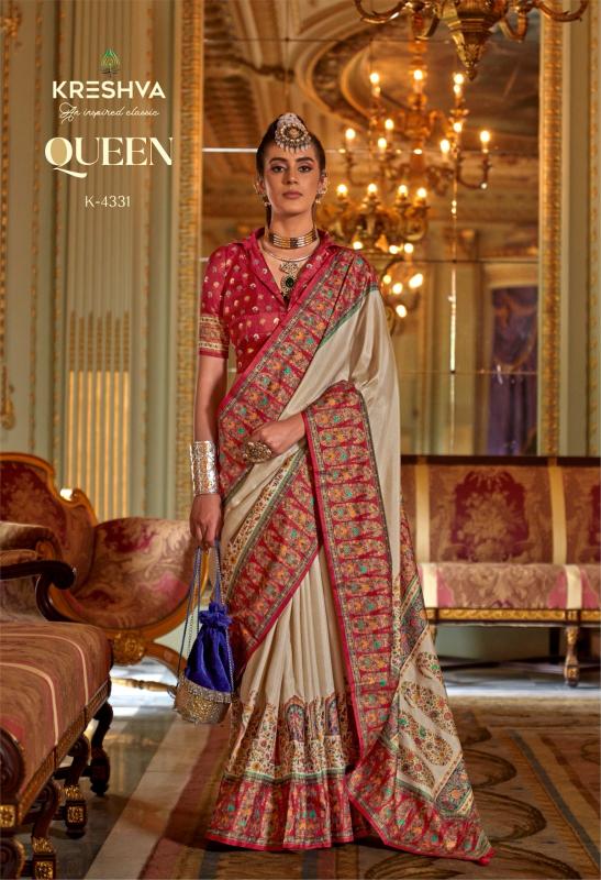 Kreshva Queen catalog best silk saree brands in india