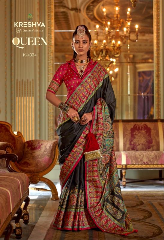 Kreshva Queen catalog best silk saree brands in india