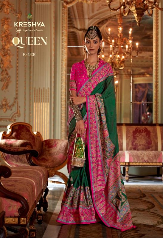 Kreshva Queen catalog best silk saree brands in india