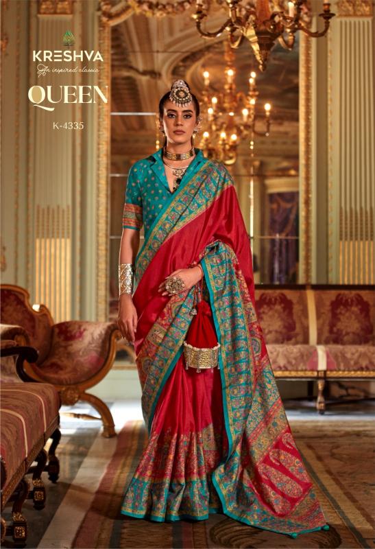 Kreshva Queen catalog best silk saree brands in india