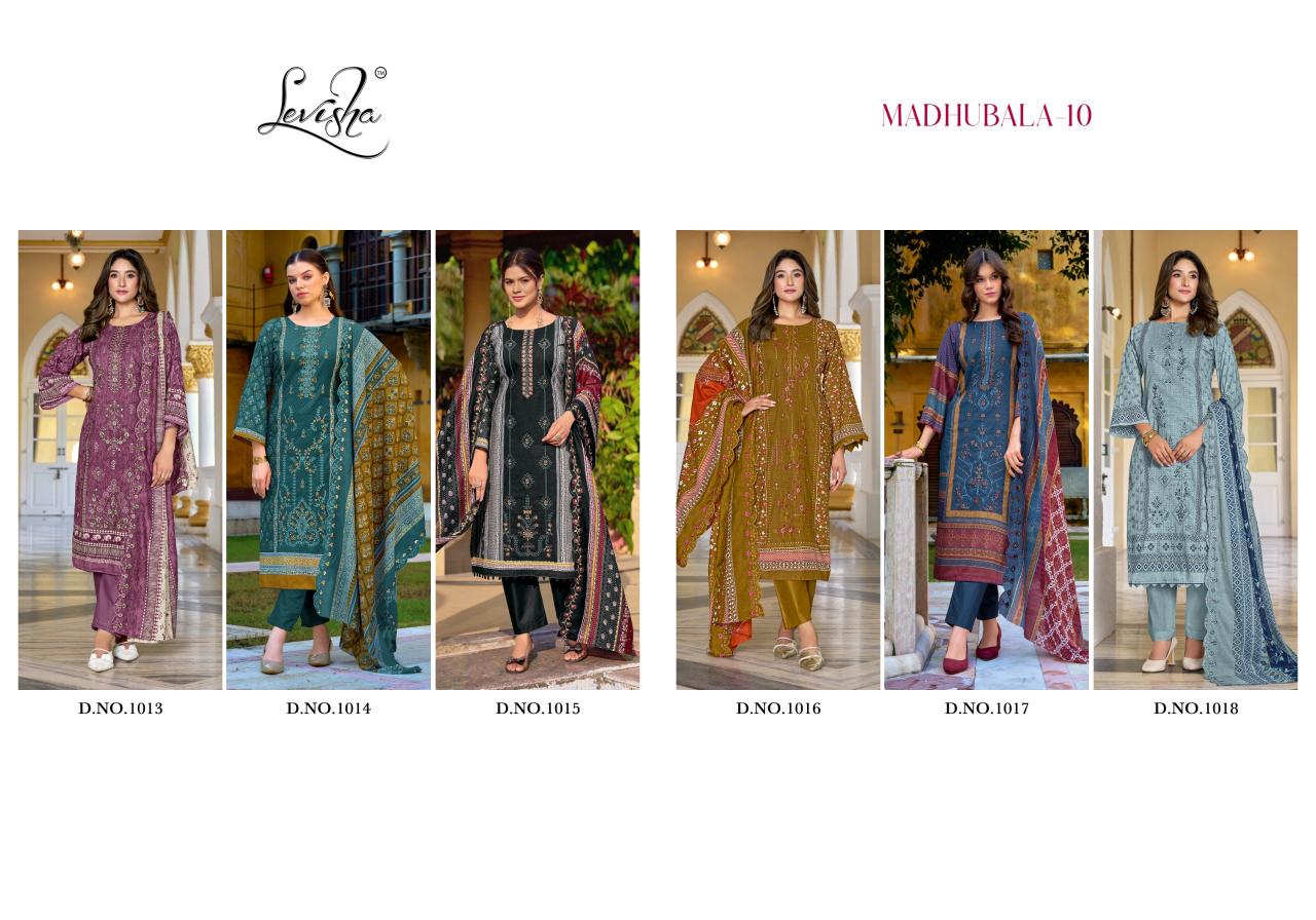 Levisha Madhubala Vol 10 catalog cotton dress materials wholesale in vijayawada