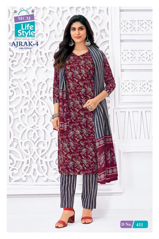 MCM Ajrak Vol-4 – Kurti Pant With Dupatta - Wholesale Catalog
