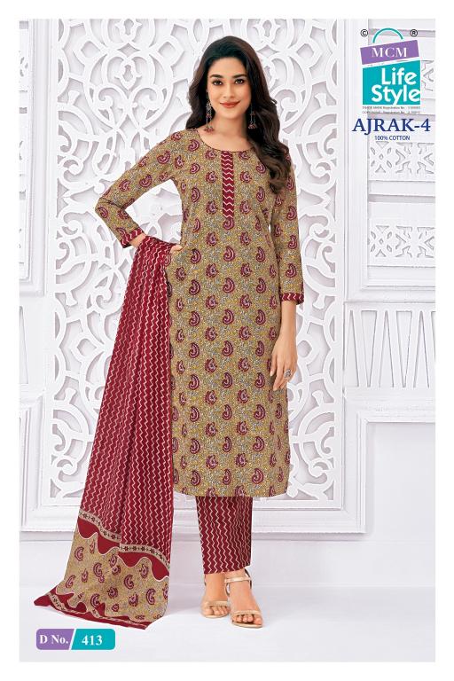 MCM Ajrak Vol-4 – Kurti Pant With Dupatta - Wholesale Catalog