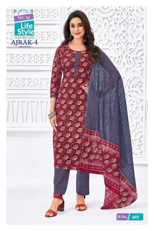 MCM Ajrak Vol-4 – Kurti Pant With Dupatta - Wholesale Catalog