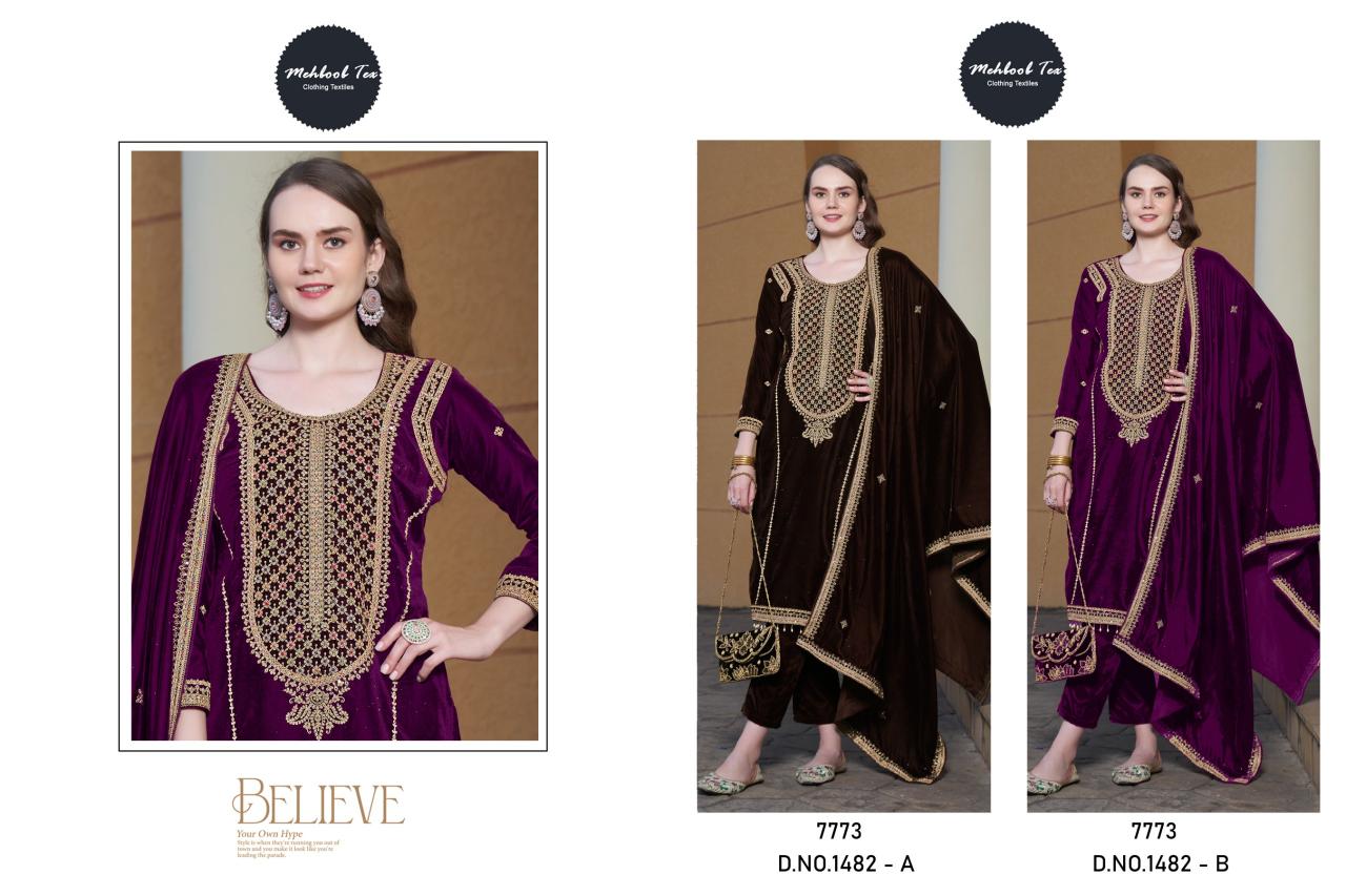 Mehbbob Tex 1482 catalog wholesaler of pakistani suits in amritsar
