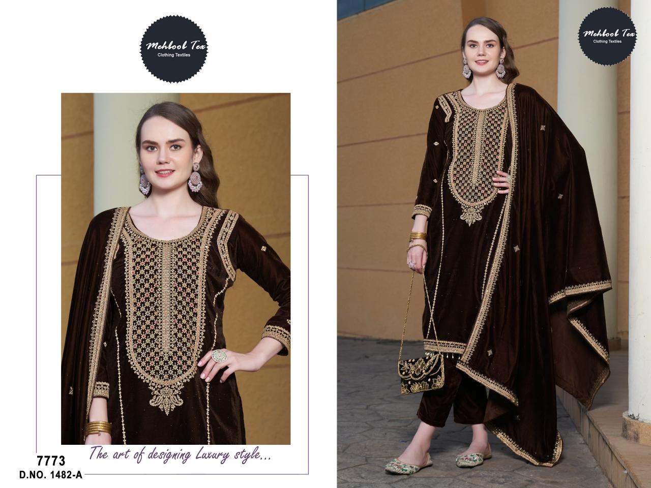 Mehbbob Tex 1482 catalog wholesaler of pakistani suits in amritsar