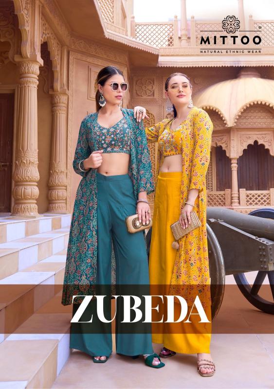 Mittoo Zubeda Catalog roman silk indo western dress for women
