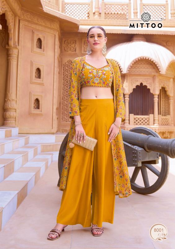 Mittoo Zubeda Catalog roman silk indo western dress for women