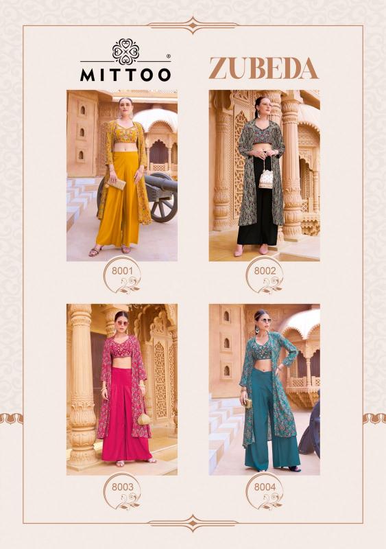 Mittoo Zubeda Catalog roman silk indo western dress for women