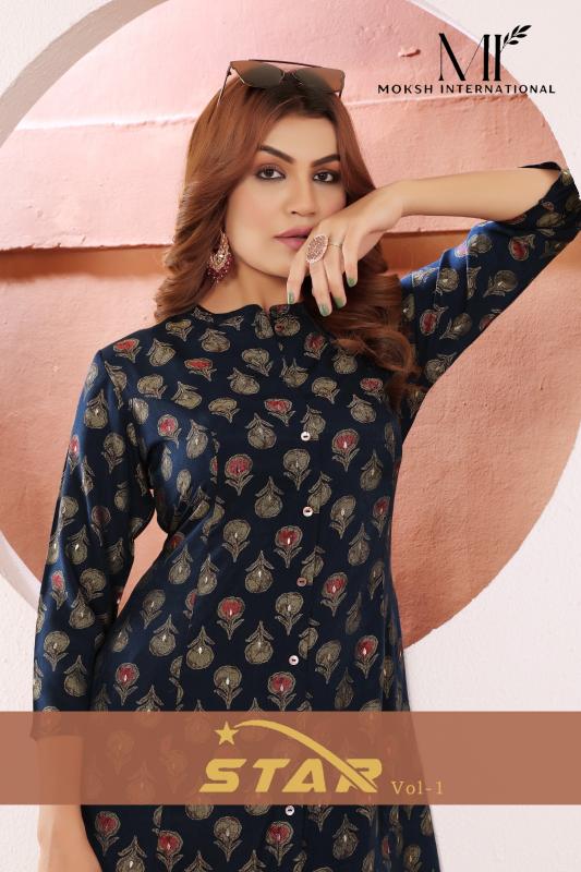 Moksh International Star Vol 1 catalog nepal ladies kurti wholesalers