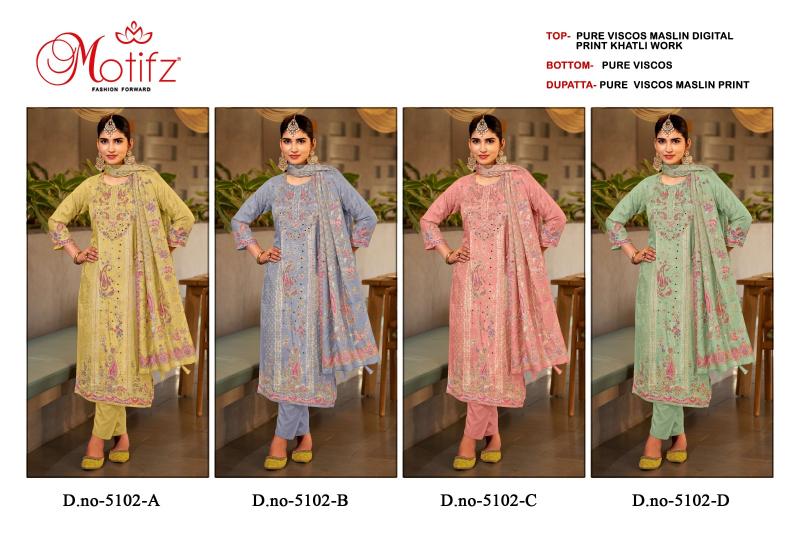 Motifz 5102 catalog pakistani suits online wholesale