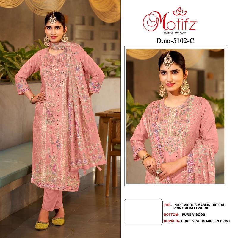 Motifz 5102 catalog pakistani suits online wholesale