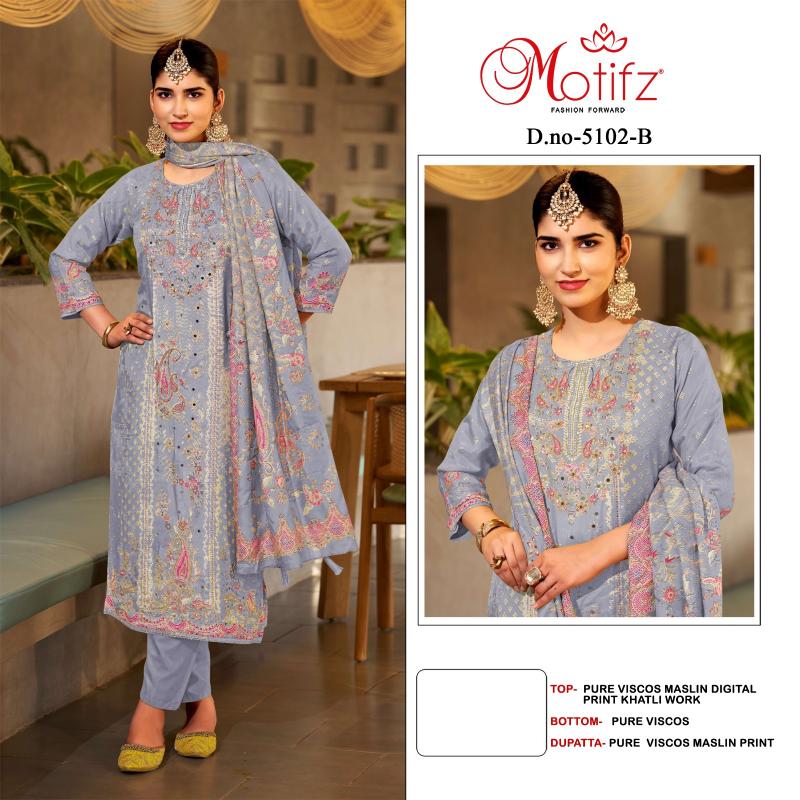 Motifz 5102 catalog pakistani suits online wholesale