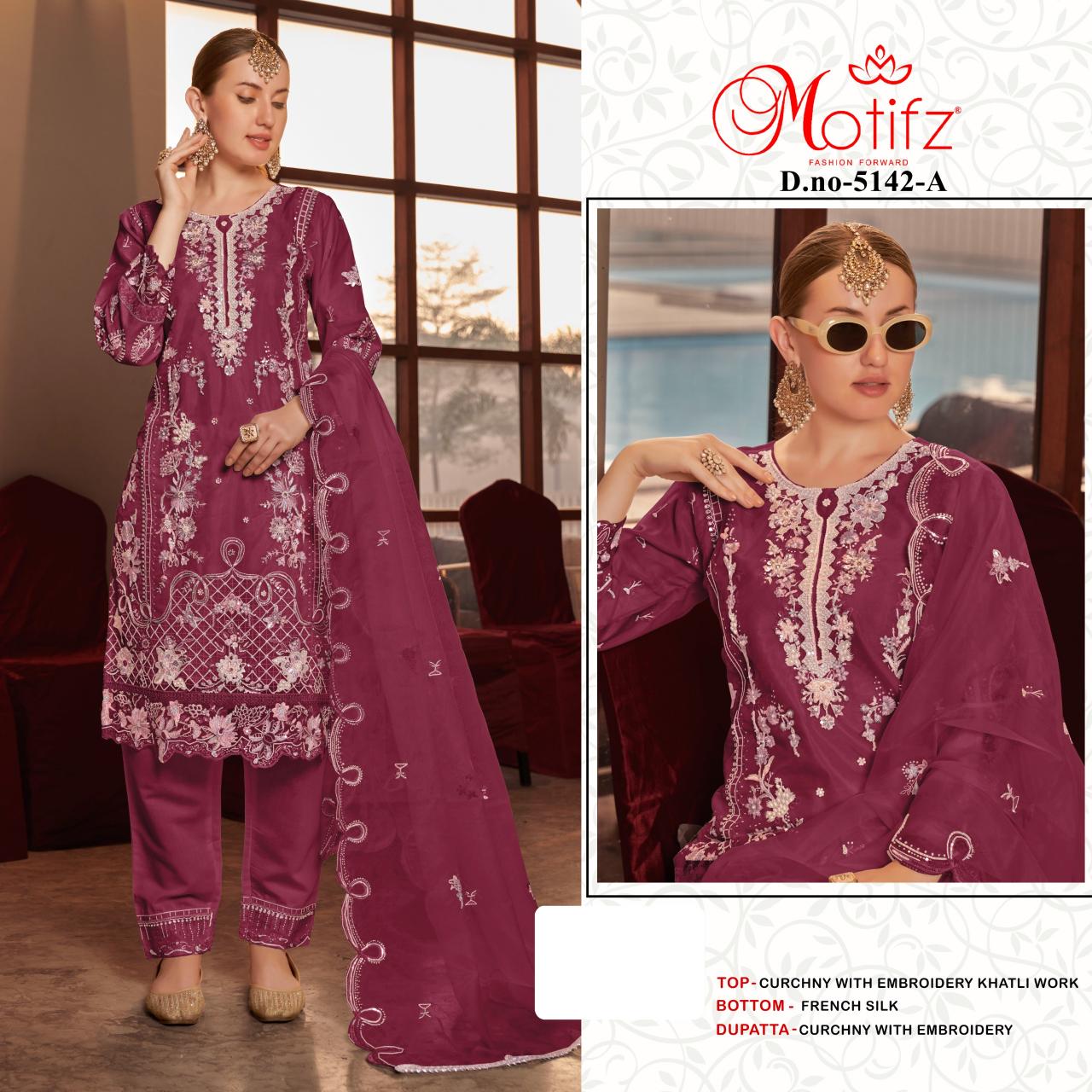 Motifz 5142 catalog wholesale pakistani suits