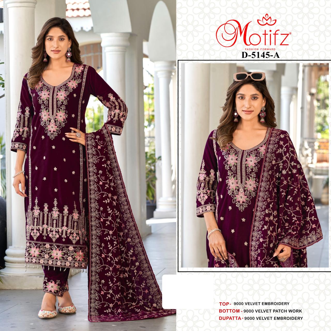 Motifz 5145 catalog pakistani suits material online