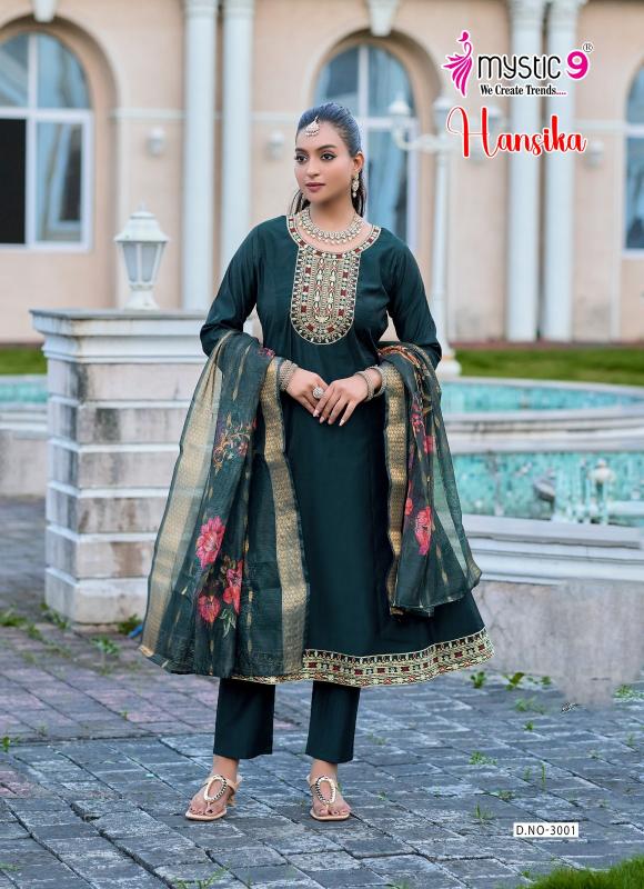 Mystic 9 Hansika vol 3 catalog fancy kurti wholesale market