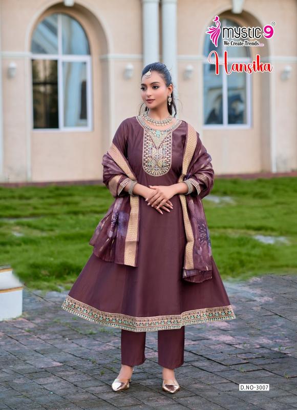 Mystic 9 Hansika vol 3 catalog fancy kurti wholesale market