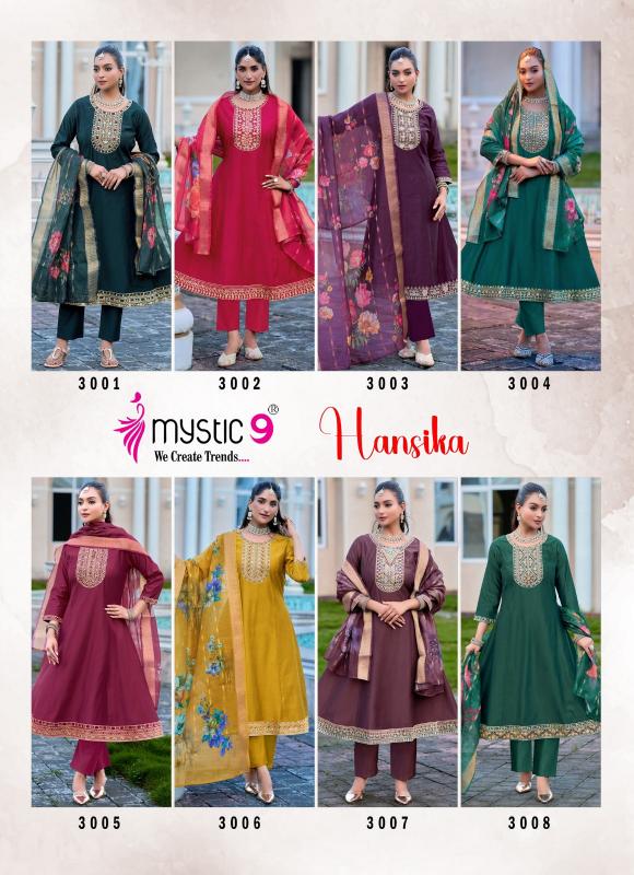 Mystic 9 Hansika vol 3 catalog fancy kurti wholesale market