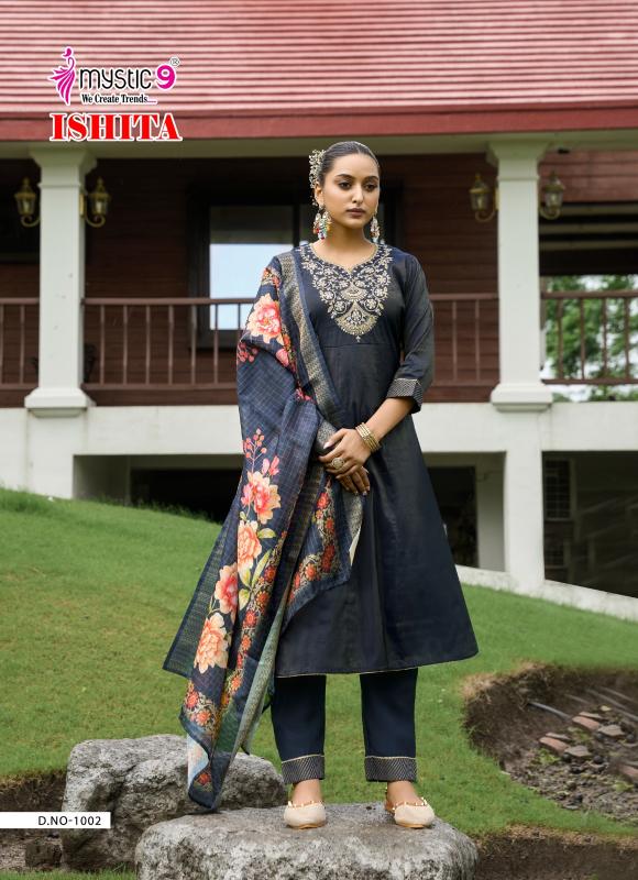 Mystic 9 Ishita vol 1 catalog kurti fabric wholesaler in delhi