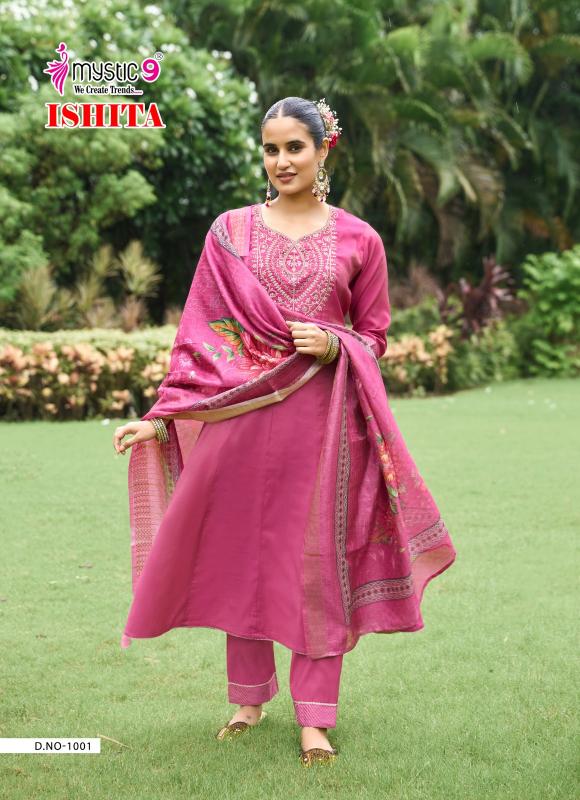 Mystic 9 Ishita vol 1 catalog kurti fabric wholesaler in delhi