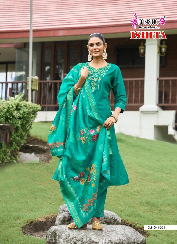 Mystic 9 Ishita vol 1 catalog kurti fabric wholesaler in delhi