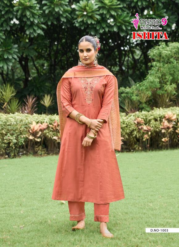 Mystic 9 Ishita vol 1 catalog kurti fabric wholesaler in delhi