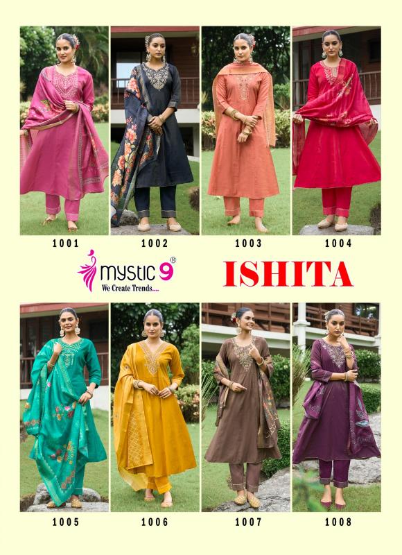 Mystic 9 Ishita vol 1 catalog kurti fabric wholesaler in delhi