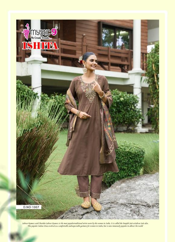 Mystic 9 Ishita vol 1 catalog kurti fabric wholesaler in delhi