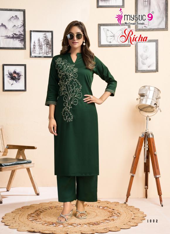 Mystic 9 Richa Vol 1 Catalog modest co ord sets for women
