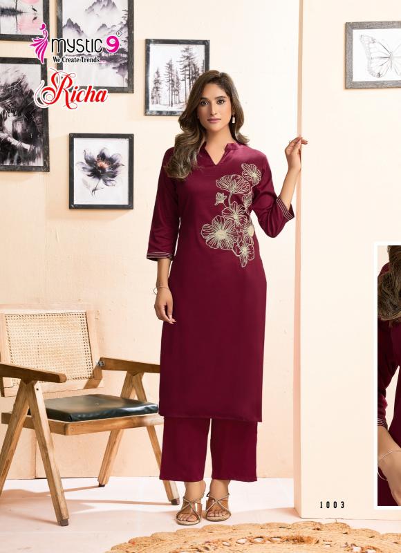 Mystic 9 Richa Vol 1 Catalog modest co ord sets for women