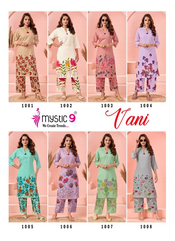 Mystic 9 Vani Vol 1 Catalog co ord sets manufacturers in india